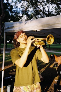 Chach on the trumpet