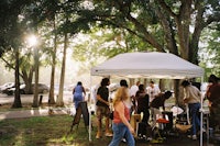 It began to rain after the last song