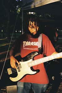 Kingsley on the bass